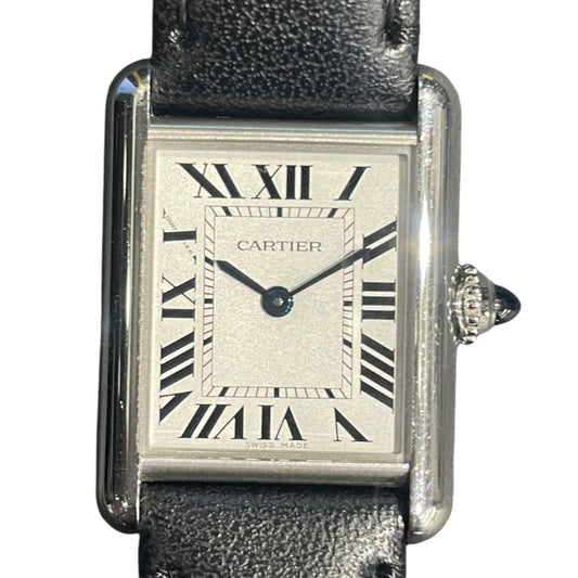 Cartier Tank Must WSTA0060 Stainless Steel & Leather Men's Watch