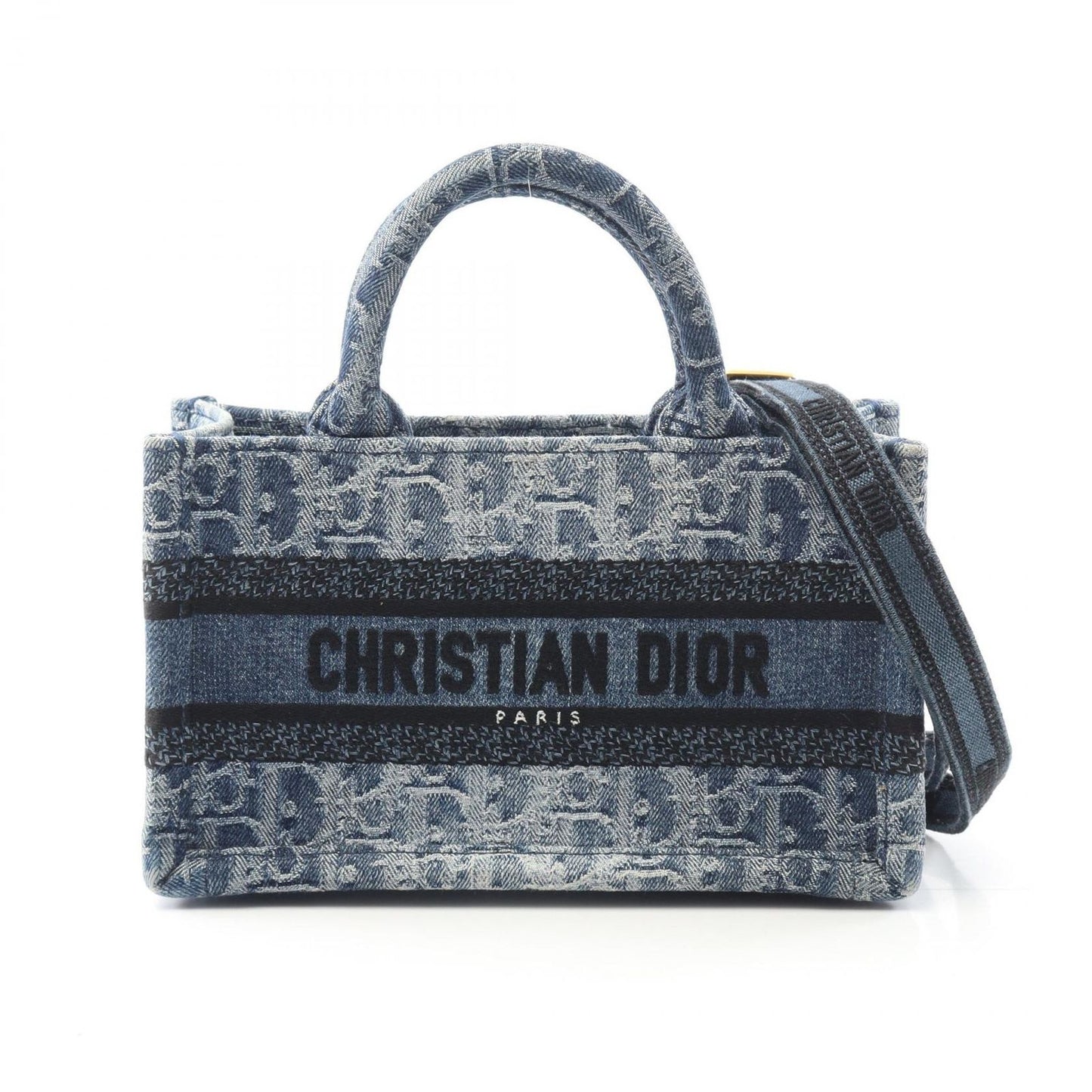 Dior Mini Book Tote Handbag in Denim Blue - Exquisite Craftsmanship