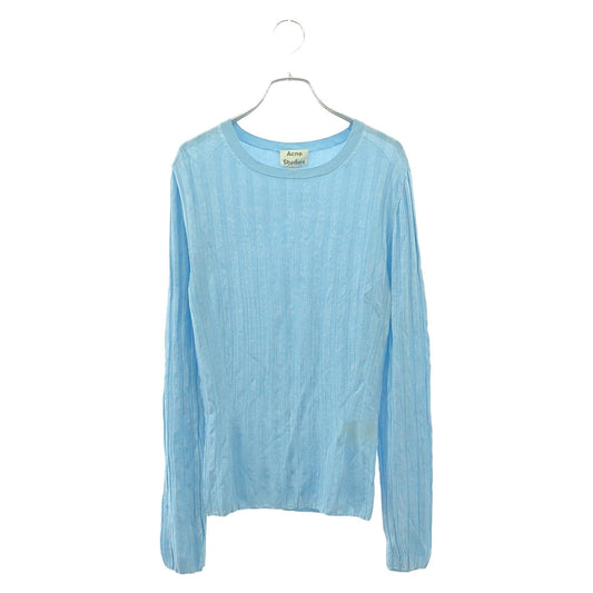 ACNE STUDIOS Light Blue Rayon Knit Sweater - Exquisite Craftsmanship