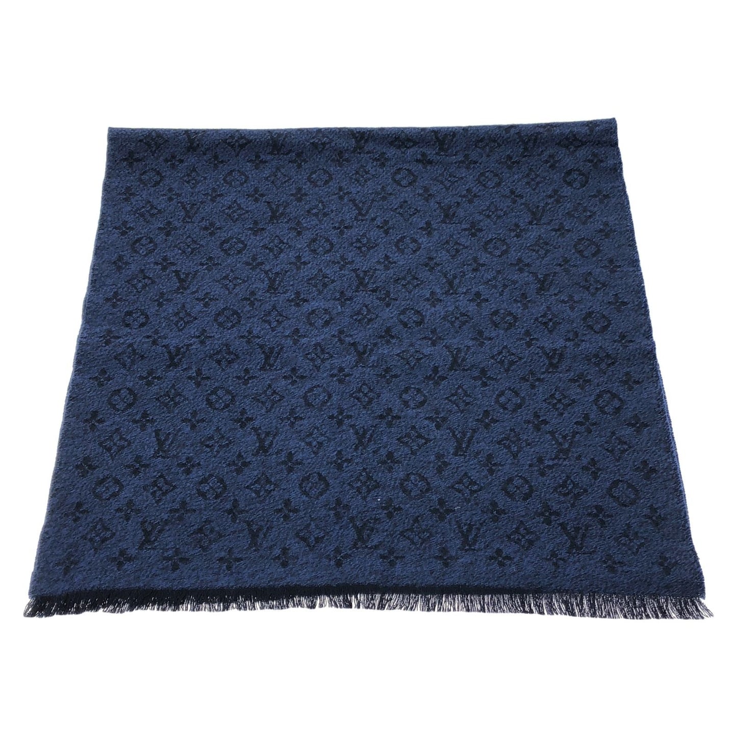 Louis Vuitton Navy Wool Scarf - Timeless Elegance