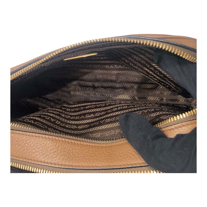 PRADA Unisex Leather Camera Bag - Timeless Elegance