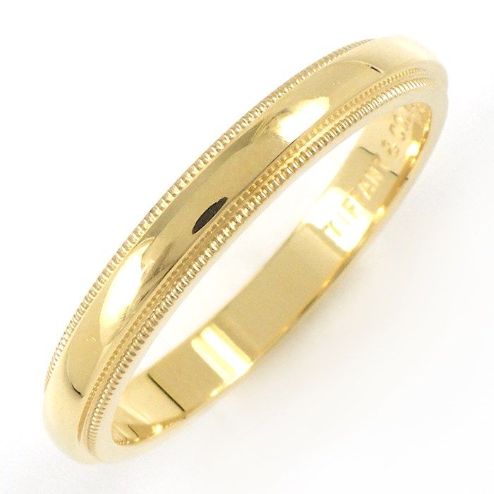Tiffany & Co. Together Milgrain Band Ring in 18K Yellow Gold - Size 17