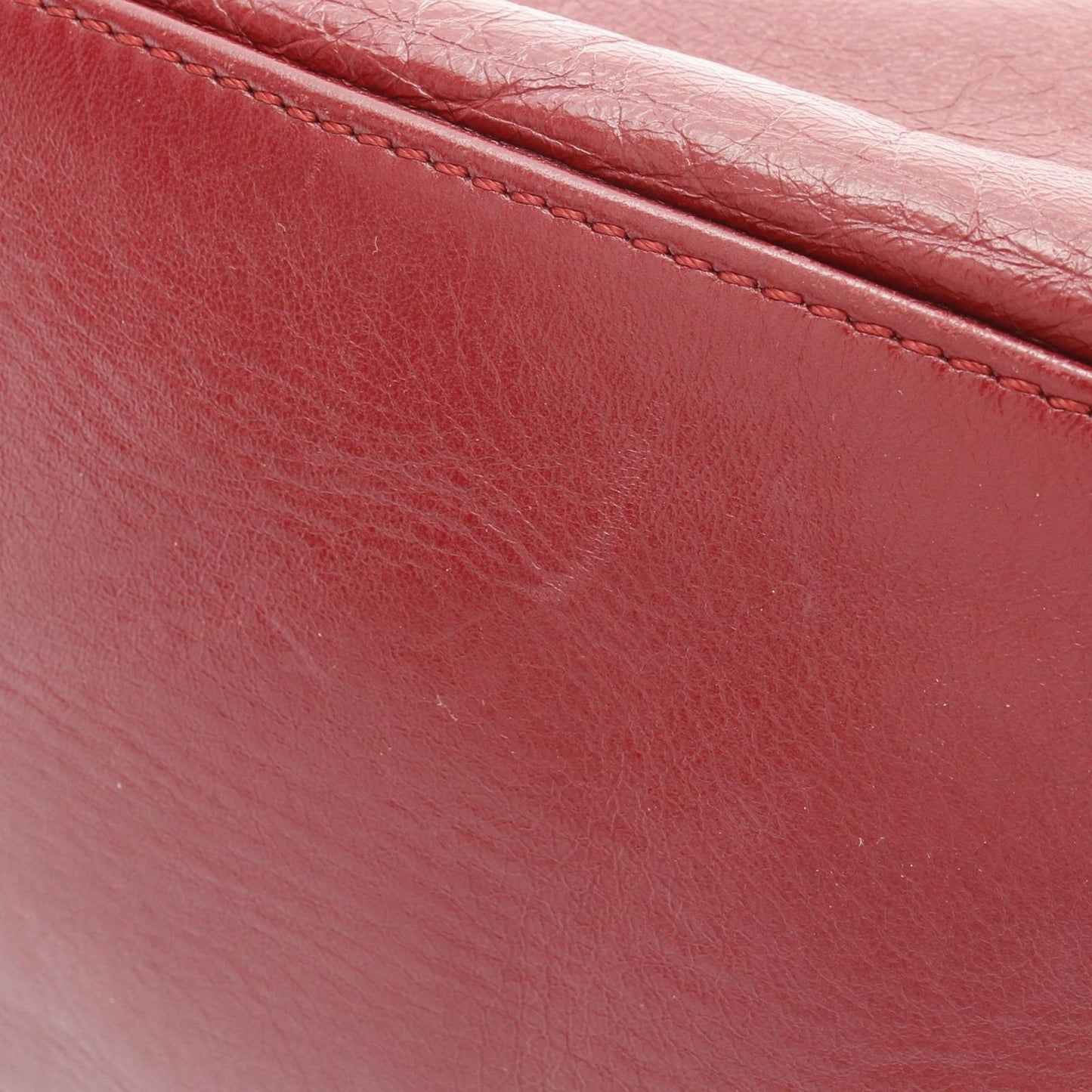 CHANEL Coco Mark Matelassé Shoulder Bag - Red Calfskin