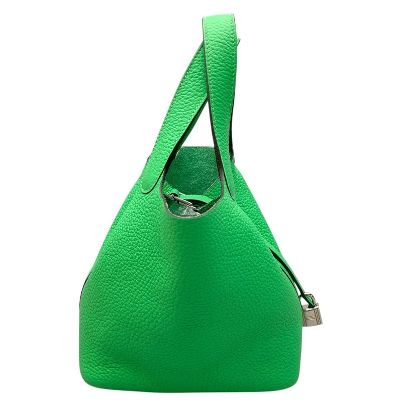 HERMES Picotin Lock PM Handbag in Veil Comic with Silver Hardware