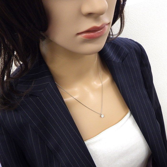 Exquisite 0.606ct D Color Diamond Necklace in Platinum