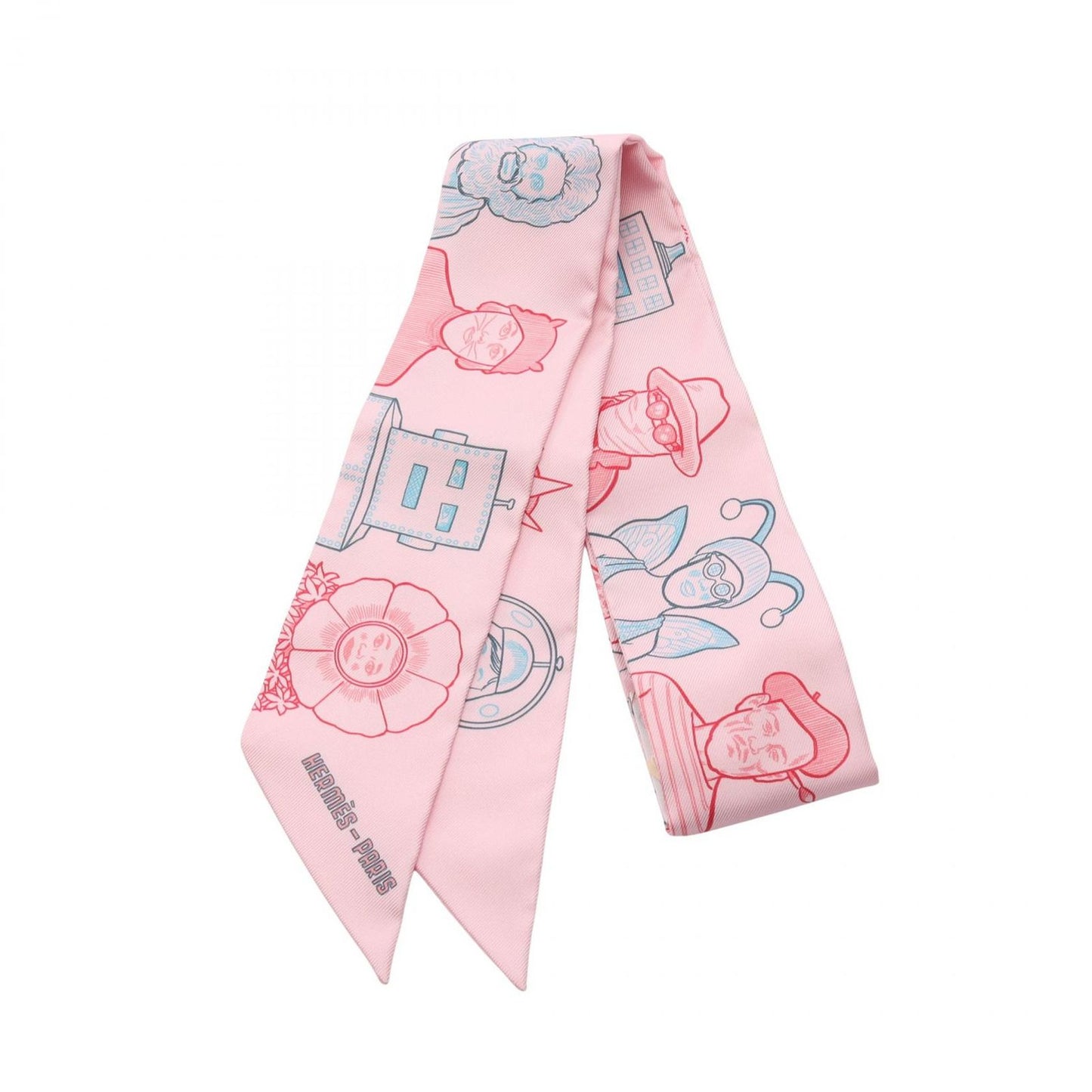 HERMES Twilly Scarf DRESS CODE in Silk - Unused Luxury Accessory