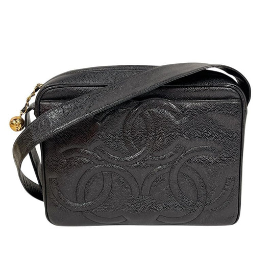 CHANEL Triple Caviar Leather Shoulder Bag - Timeless Elegance