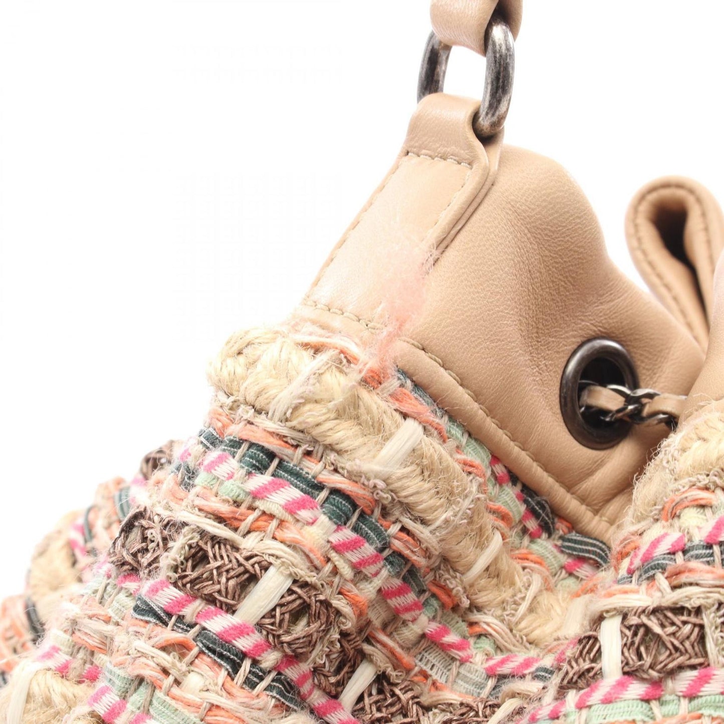 CHANEL Matelassé Coco Mark Backpack in Beige Lambskin