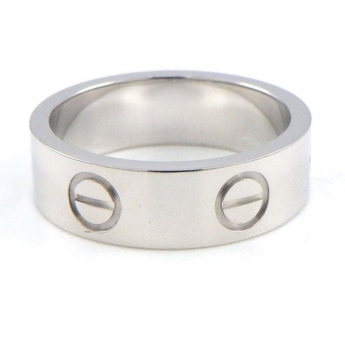 Cartier Love Ring Classic Model MM in K18 White Gold - Size 10