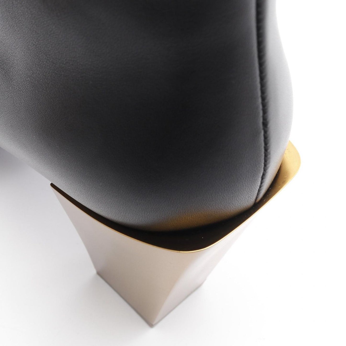 Salvatore Ferragamo Black Leather Short Boots - Unworn Elegance