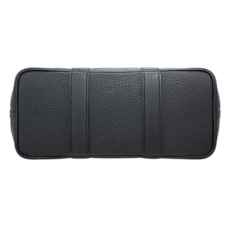 HERMES Garden Party TPM Tote Bag in Khaki & Black with Silver Hardware