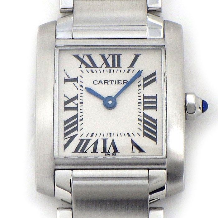 Cartier Tank Française SM W51008Q3 - Elegant Square Timepiece
