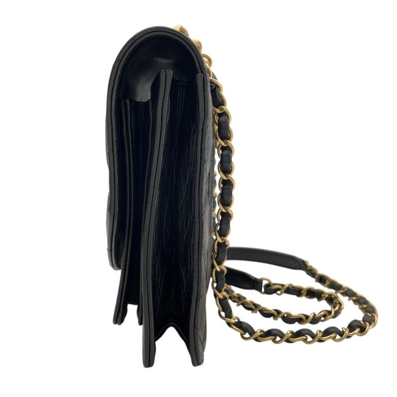 CHANEL Chain Shoulder Bag AS0785 - Black & Gold - Luxurious Lambskin