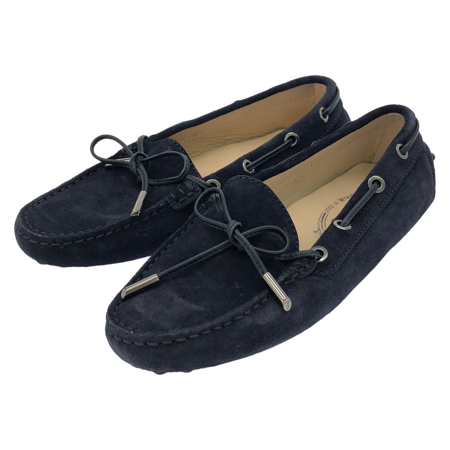 TOD'S Navy Suede Moccasin Driving Shoes - Timeless Elegance