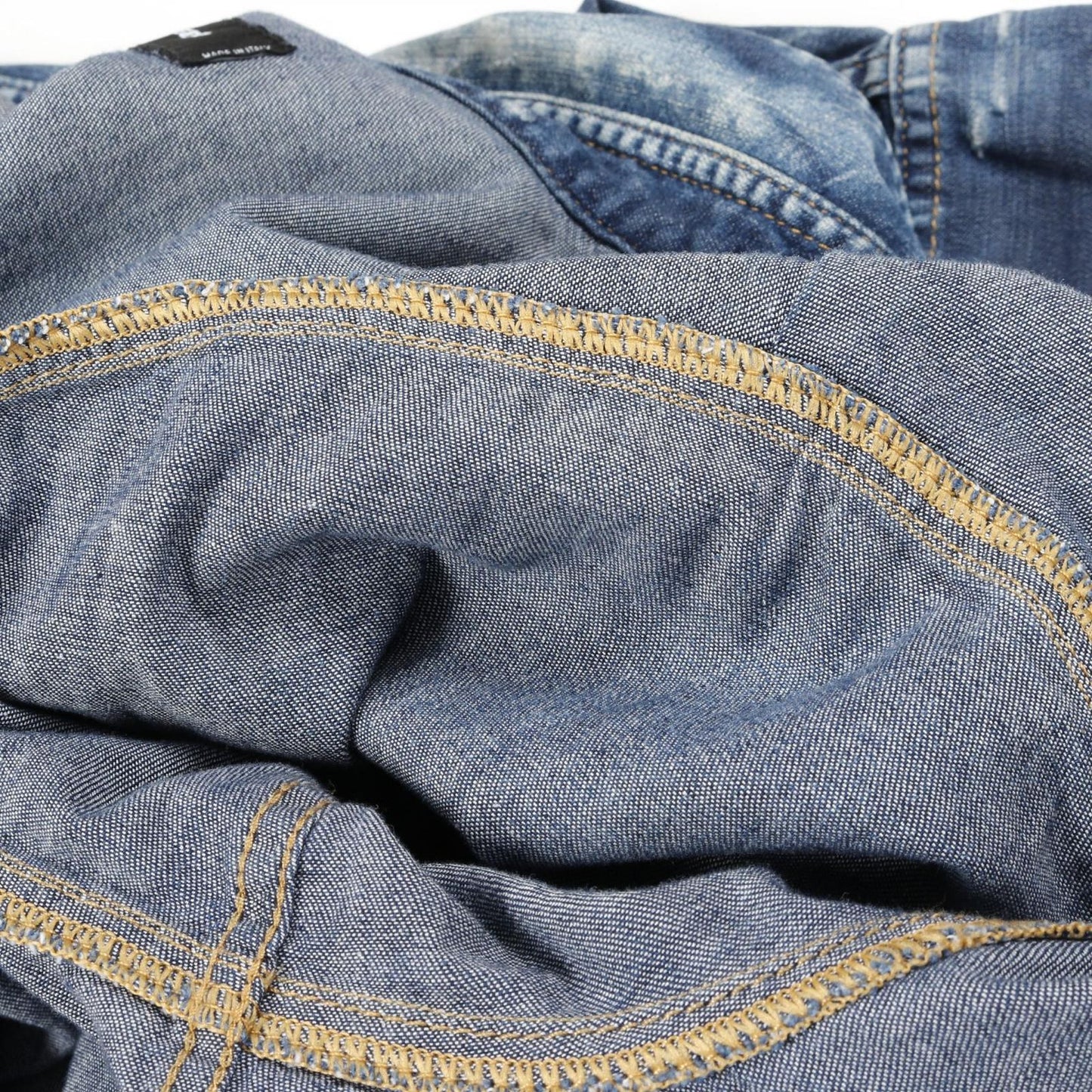 DSQUARED2 Dropped Military Fit Denim Shirt - Blue Cotton Excellence