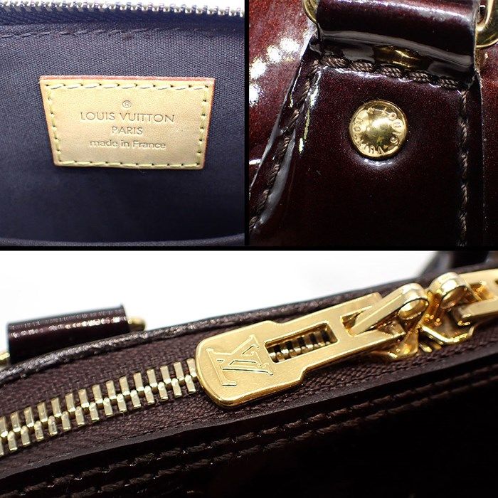 Louis Vuitton Alma BB Amarante Monogram Vernis Handbag