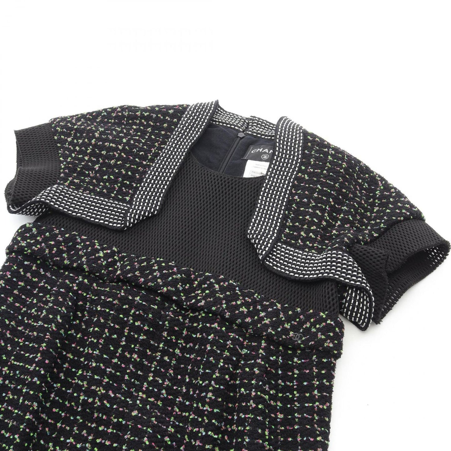 CHANEL Nylon Dress - Timeless Elegance in Black & Multicolor