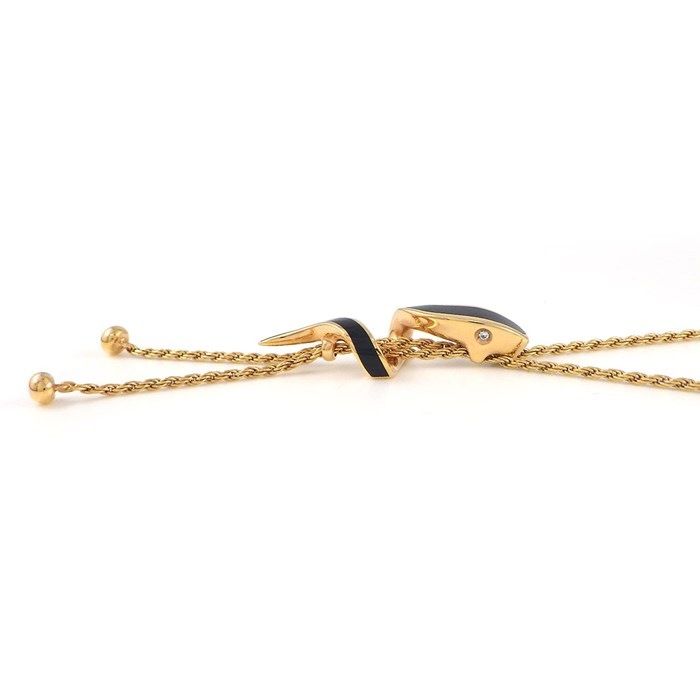 Damiani Eden Snake Necklace with Diamonds in K18 Pink Gold