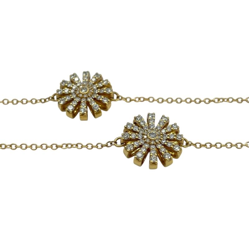 Damiani Margherita 6 Motif Long Necklace in 18K Yellow Gold