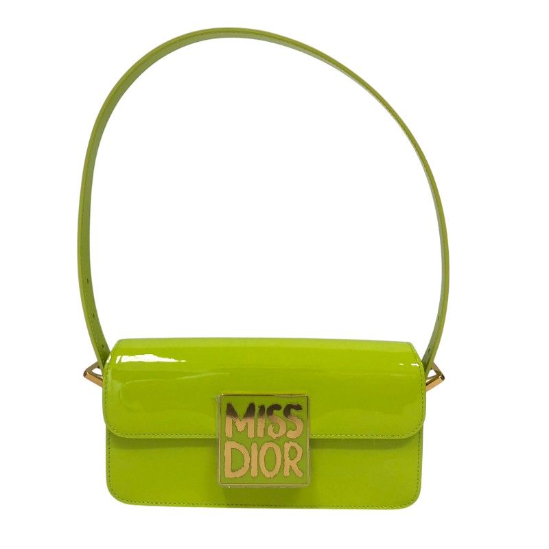Christian Dior Miss Dior Flap Bag in Apple Green Patent Leather