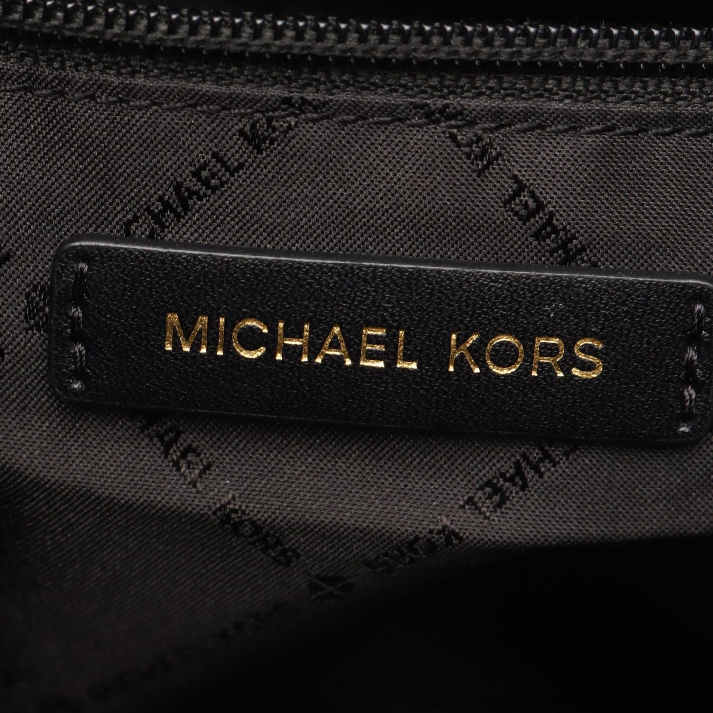 Michael Kors Beige & Black Canvas Leather Tote Bag - Timeless Elegance