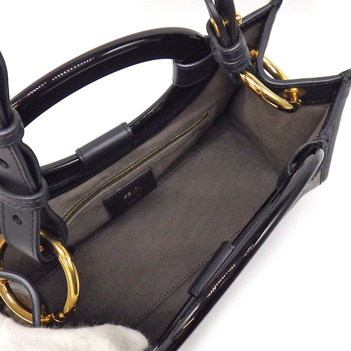 Fendi Runaway Shopper Small Zucca Handbag in Mogano & Panna
