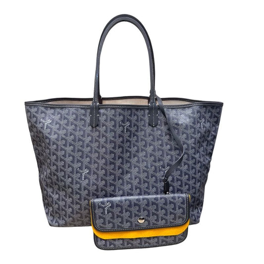GOYARD Saint Louis PM Handbag in Gray Goyardine Canvas
