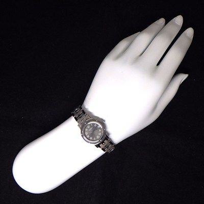 HERMES Clipper CL4.210 Date Watch with Sunray Gray Dial