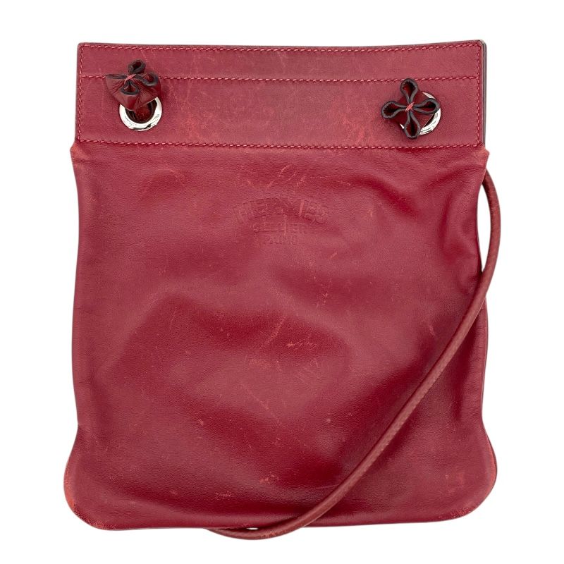 HERMES Aline Mini Shoulder Bag in Rouge Ash with Silver Hardware