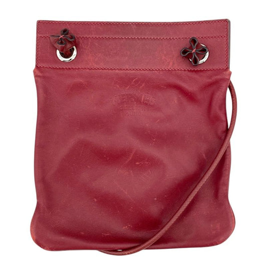 HERMES Aline Mini Shoulder Bag in Rouge Ash with Silver Hardware