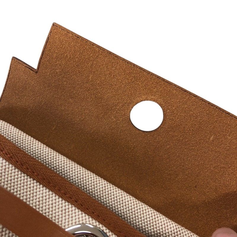 HERMES Émile Mini Zip Bag in Ecru & Gold - Exquisite Craftsmanship