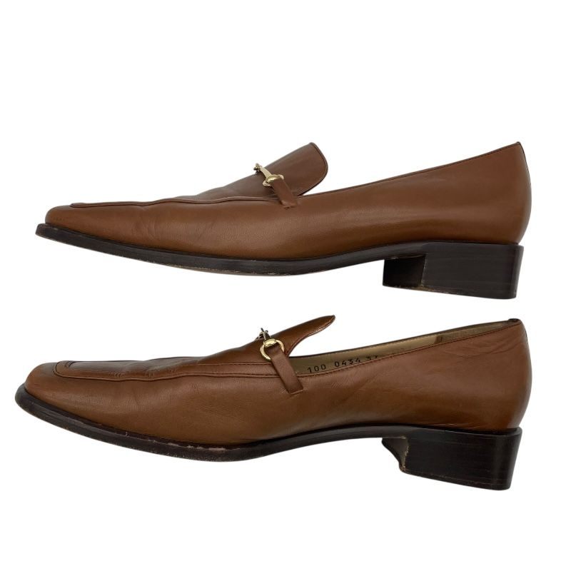 GUCCI Brown Leather Square Toe Loafers for Women - Timeless Elegance
