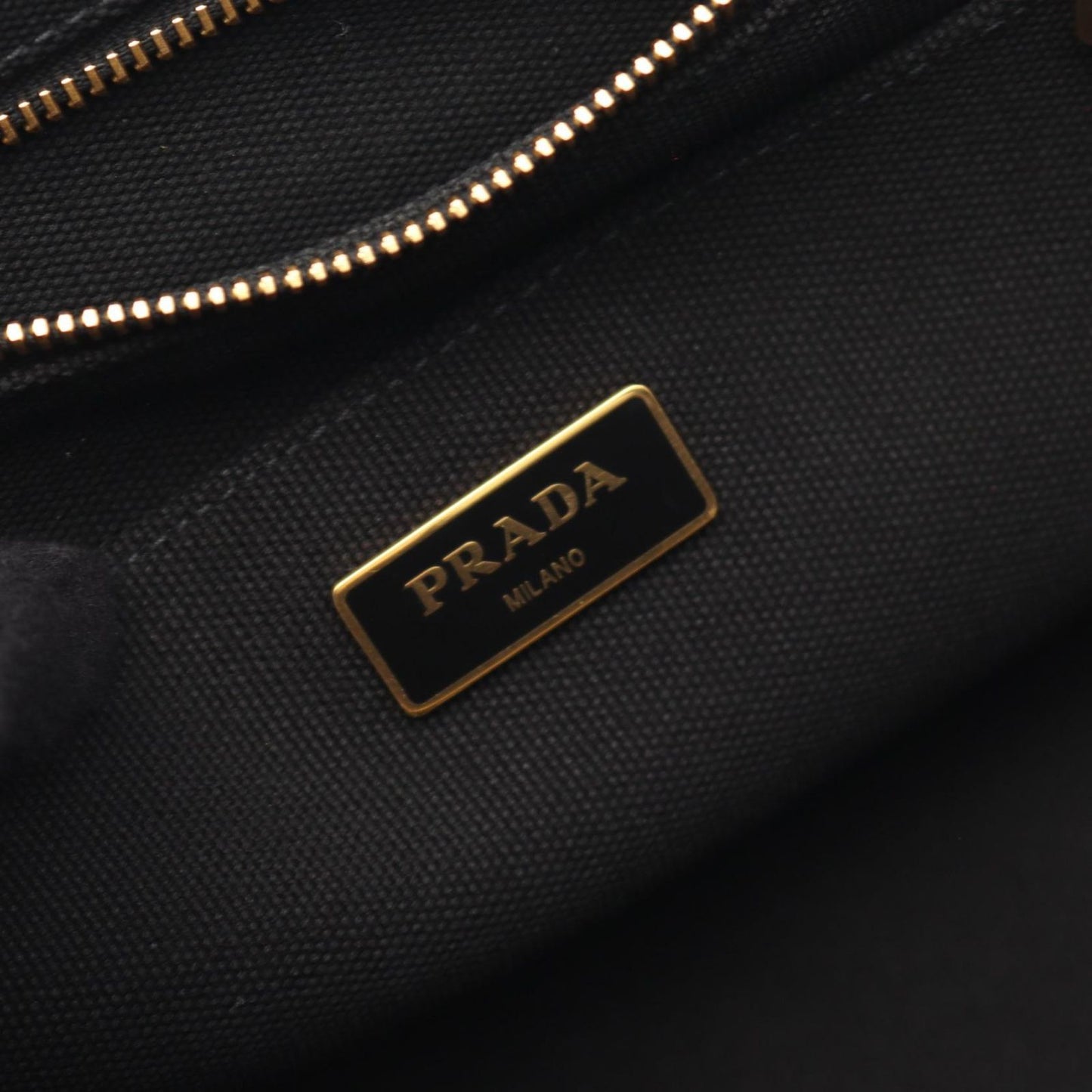 PRADA CANAPA Tote Bag in Black Canvas - Timeless Elegance