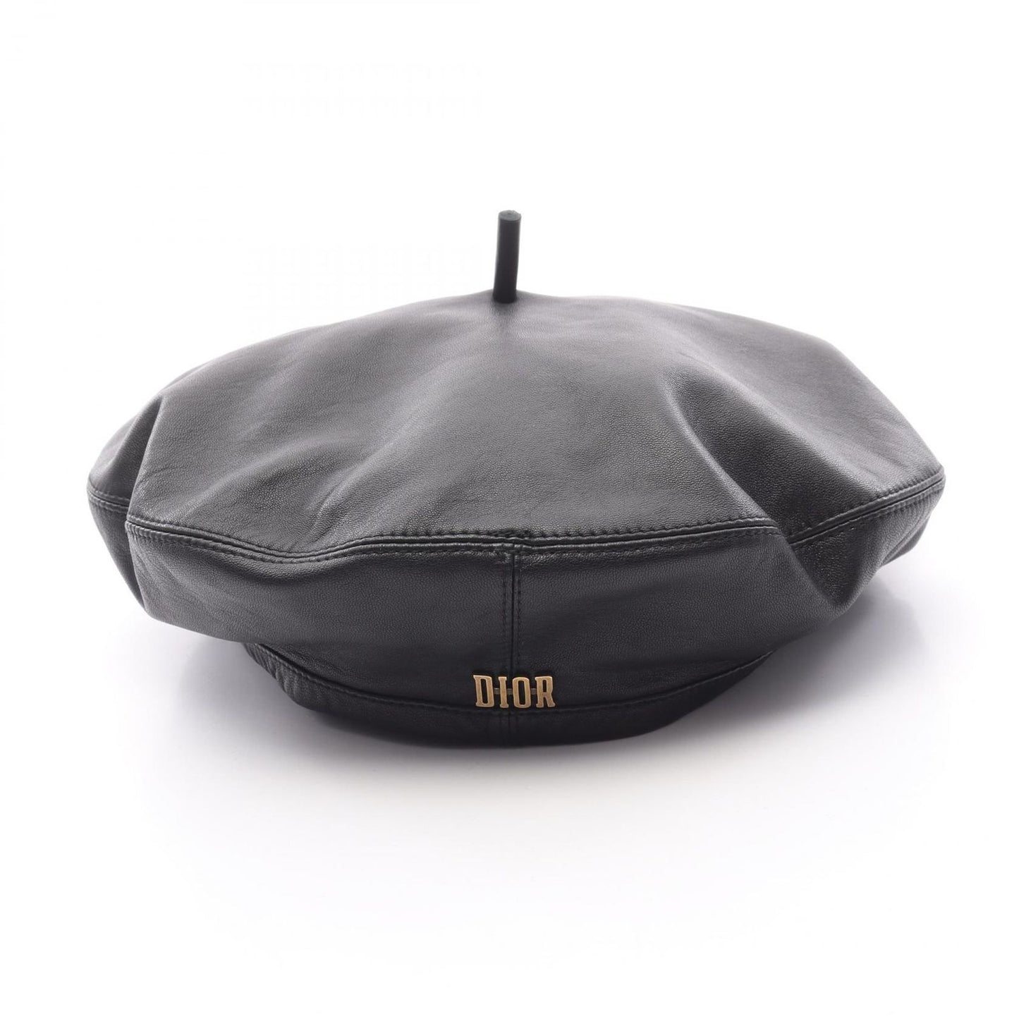 Dior Logo Leather Beret Hat - Timeless Elegance