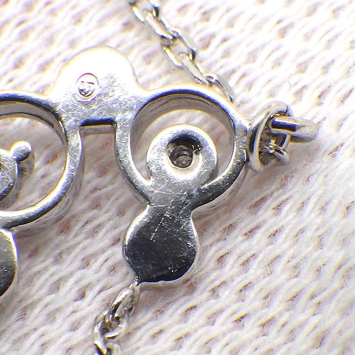 Elegant Diamond Fringe Swing Drop Necklace in K18 White Gold