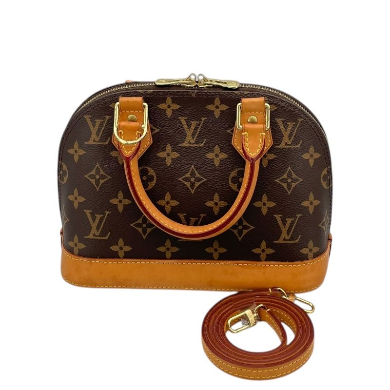 Louis Vuitton Alma BB Monogram Canvas Shoulder Bag - Brown