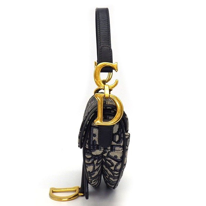 Dior Saddle Mini Oblique Handbag in Navy & Beige - Exquisite Craftsmanship
