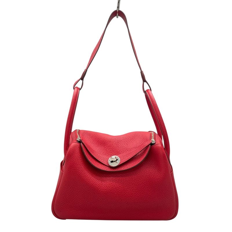 HERMES Lindy 26 Rouge Kazak with Silver Hardware - 2016