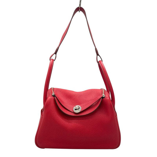 HERMES Lindy 26 Rouge Kazak with Silver Hardware - 2016