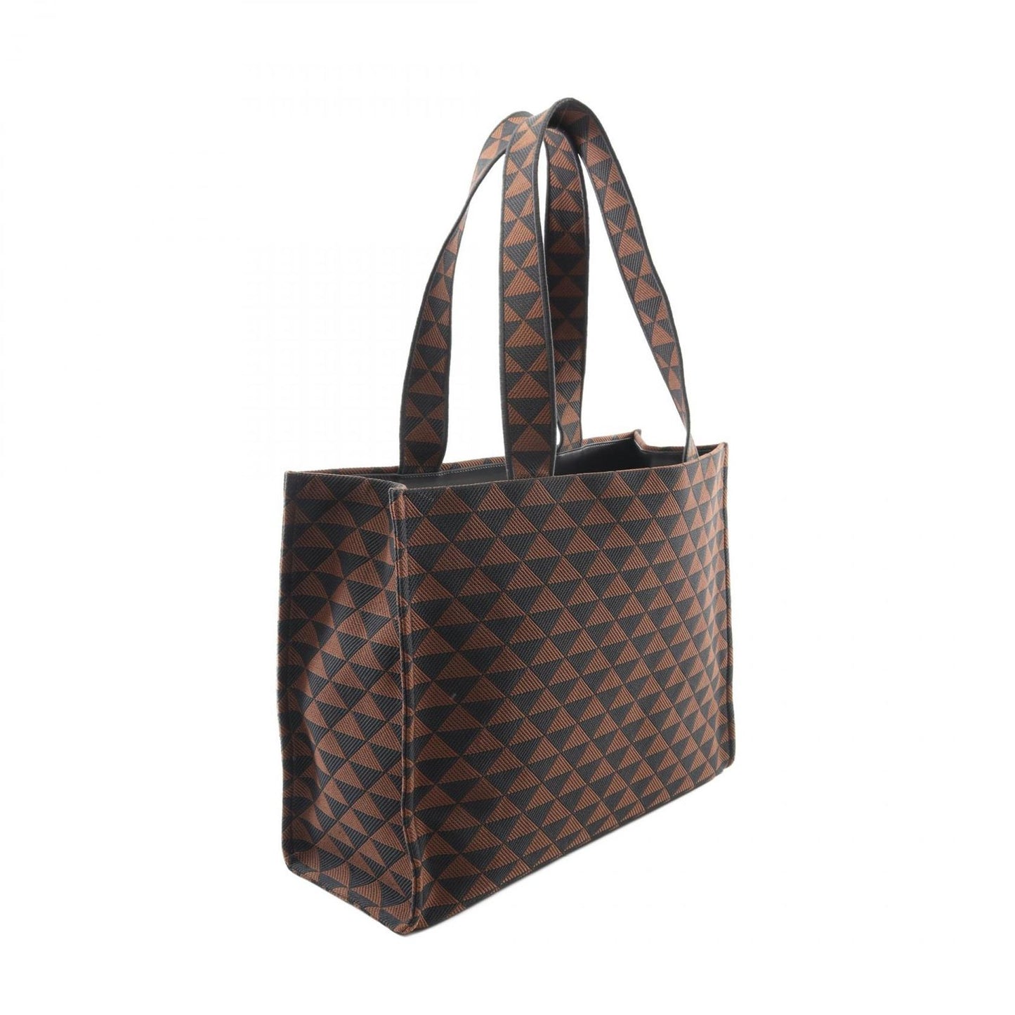 PRADA Dark Brown/Black Canvas Tote Bag - Unused Luxury