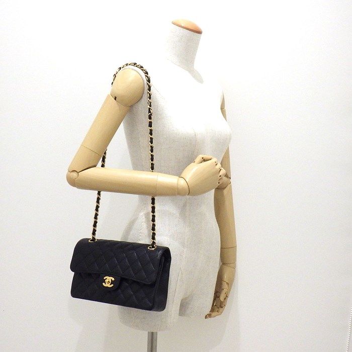Chanel Classic Flap Bag Matelassé 23 Small 2015 - Black Caviar
