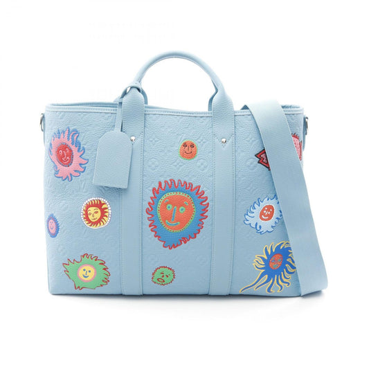 Louis Vuitton x Yayoi Kusama Weekend Tote - Exquisite Blue Leather