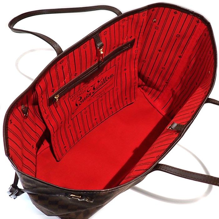 Louis Vuitton Neverfull GM Tote Bag - Brown & Red Damier Canvas