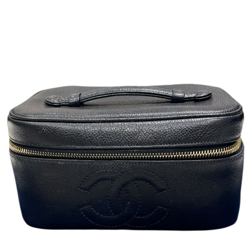 CHANEL Coco Mark Vanity Bag A01997 - Black Caviar with Gold Hardware