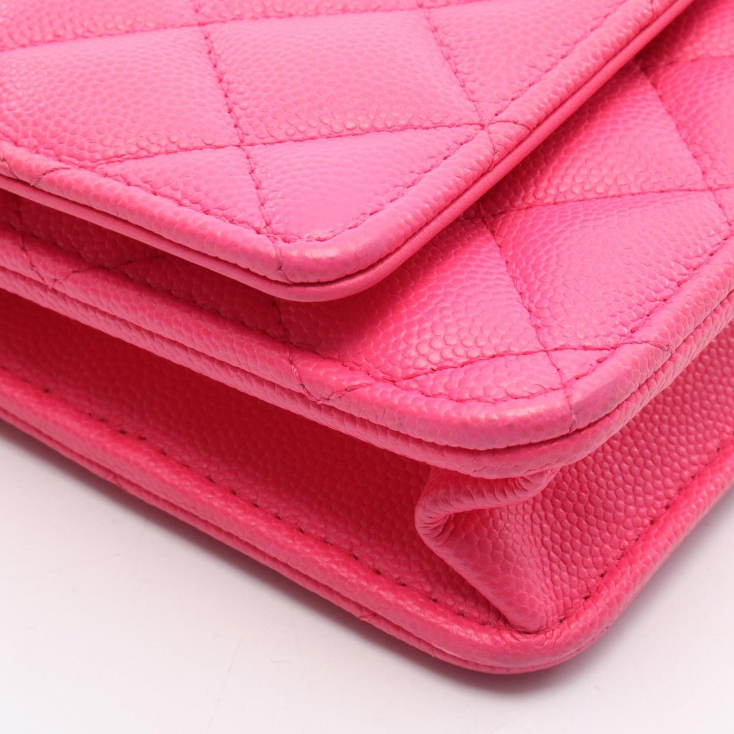 CHANEL Matelassé Shoulder Bag in Shocking Pink Caviar Skin
