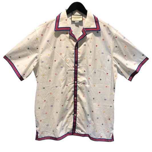 GUCCI Cotton Bowling Shirt - Iconic Pattern, Size 50