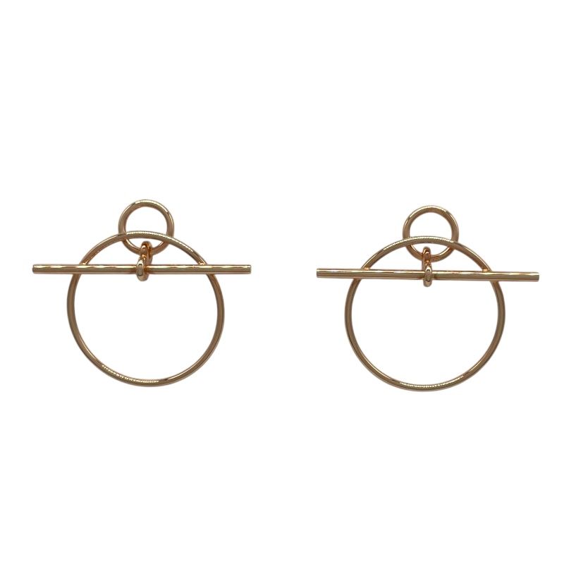 HERMES Échappée Loop Earrings in 18K Pink Gold
