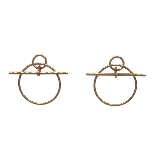 HERMES Échappée Loop Earrings in 18K Pink Gold