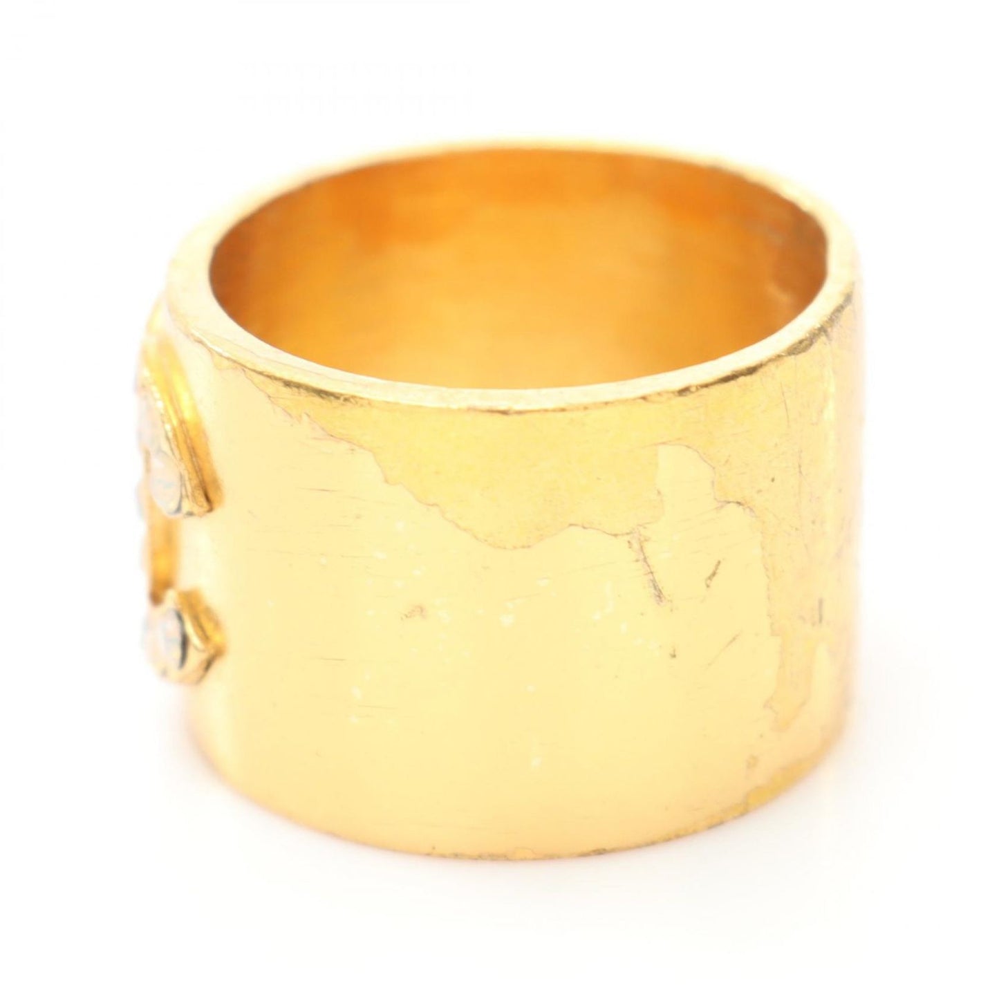 CHANEL Coco Mark Gold-Plated Ring - Timeless Elegance