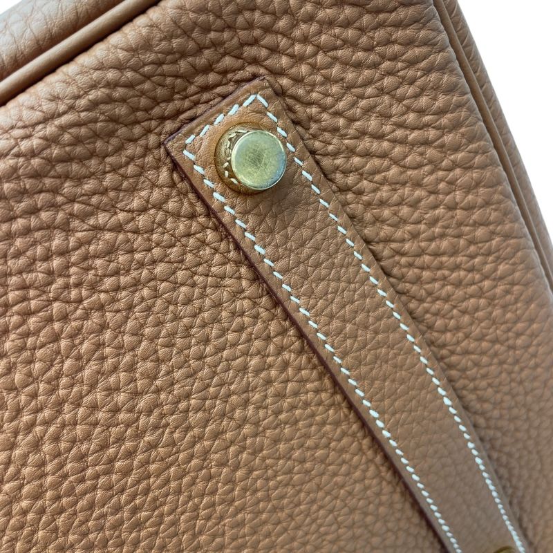HERMES Birkin 35 D Stamp Gold Togo Handbag with Gold Hardware